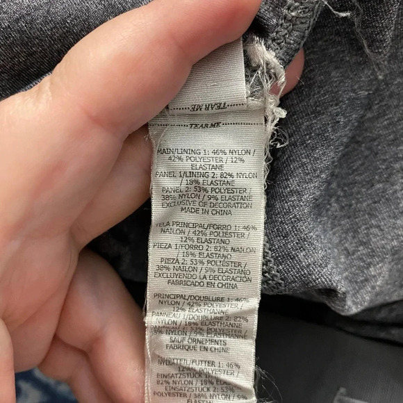 Lorna Jane Asha Chevron Gray Cropped Mesh Leggings Size US Small - Picture 12 of 12